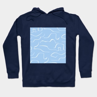 Light blue color wavey pattern Hoodie